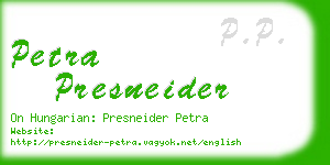 petra presneider business card